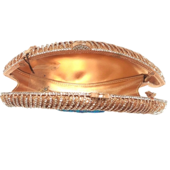 Evil Eye Rhinestone Bling Purse | Sparkly Structured Handbag NIB - Picture 7 of 12